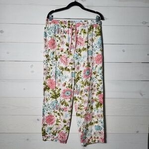 ella simone Pajama Pants Floral Cottagecore Shabby Chic Comfy Cotton Loungewear.